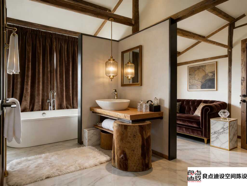 深紫沙发+复古灯!这间民宿的软装设计教科书级别✨